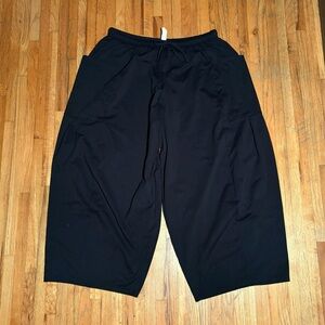 Black Extra Wide Leg Stretch Activewear Pants